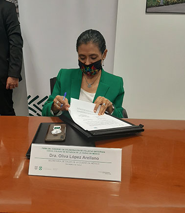 Firman SEDESA y Colegio de Notarios de la Ciudad de México convenio de colaboración de voluntad anticipada 
