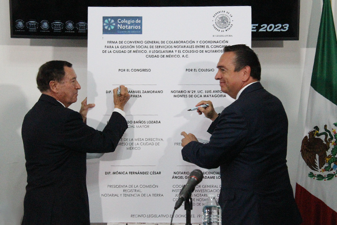 Firma de convenio con el Congreso de la Ciudad de México